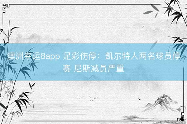澳洲幸运8app 足彩伤停：凯尔特人两名球员停赛 尼斯减员严重