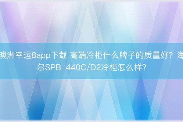 澳洲幸运8app下载 高端冷柜什么牌子的质量好?海尔SPB-440C/D2冷柜怎么样?