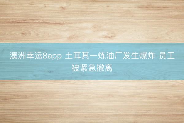 澳洲幸运8app 土耳其一炼油厂发生爆炸 员工被紧急撤离