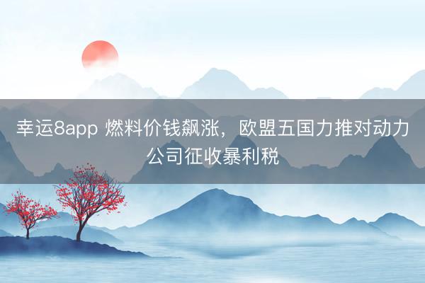 幸运8app 燃料价钱飙涨，欧盟五国力推对动力公司征收暴利税