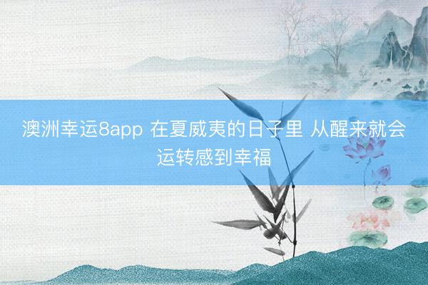 澳洲幸运8app 在夏威夷的日子里 从醒来就会运转感到幸福