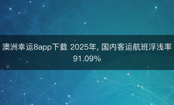 澳洲幸运8app下载 2025年， 国内客运航班浮浅率91.09%
