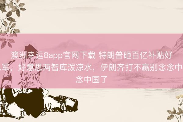 澳洲幸运8app官网下载 特朗普砸百亿补贴好意思军，好意思两智库泼凉水，伊朗齐打不赢别念念中国了