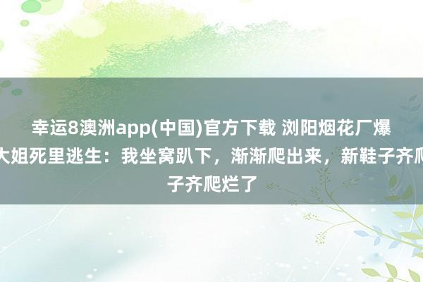 幸运8澳洲app(中国)官方下载 浏阳烟花厂爆炸，大姐死里逃生：我坐窝趴下，渐渐爬出来，新鞋子齐爬烂了