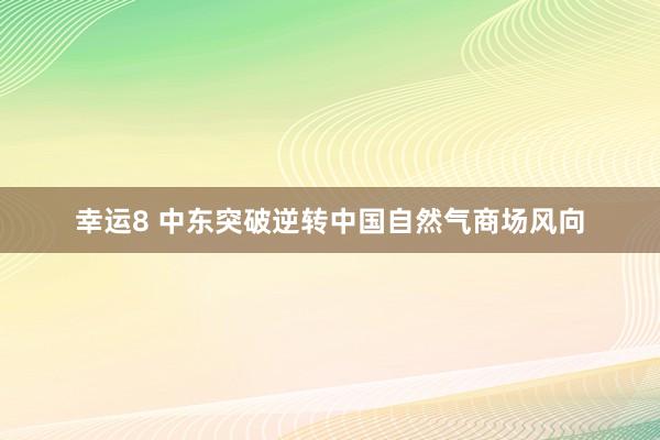 幸运8 中东突破逆转中国自然气商场风向