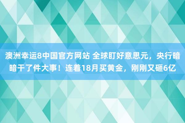 澳洲幸运8中国官方网站 全球盯好意思元，央行暗暗干了件大事！连着18月买黄金，刚刚又砸6亿